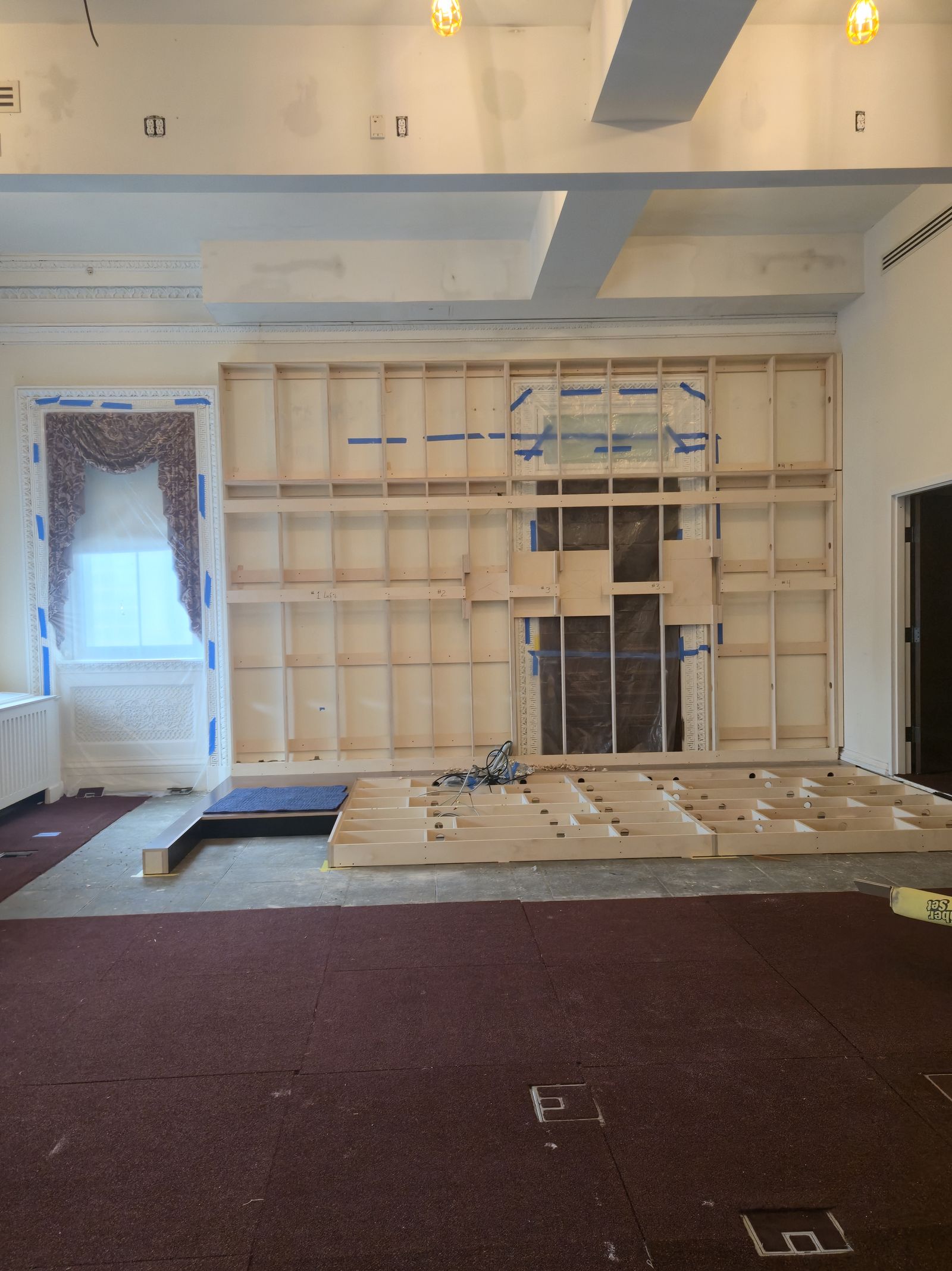 Before: Stage area before finishing works